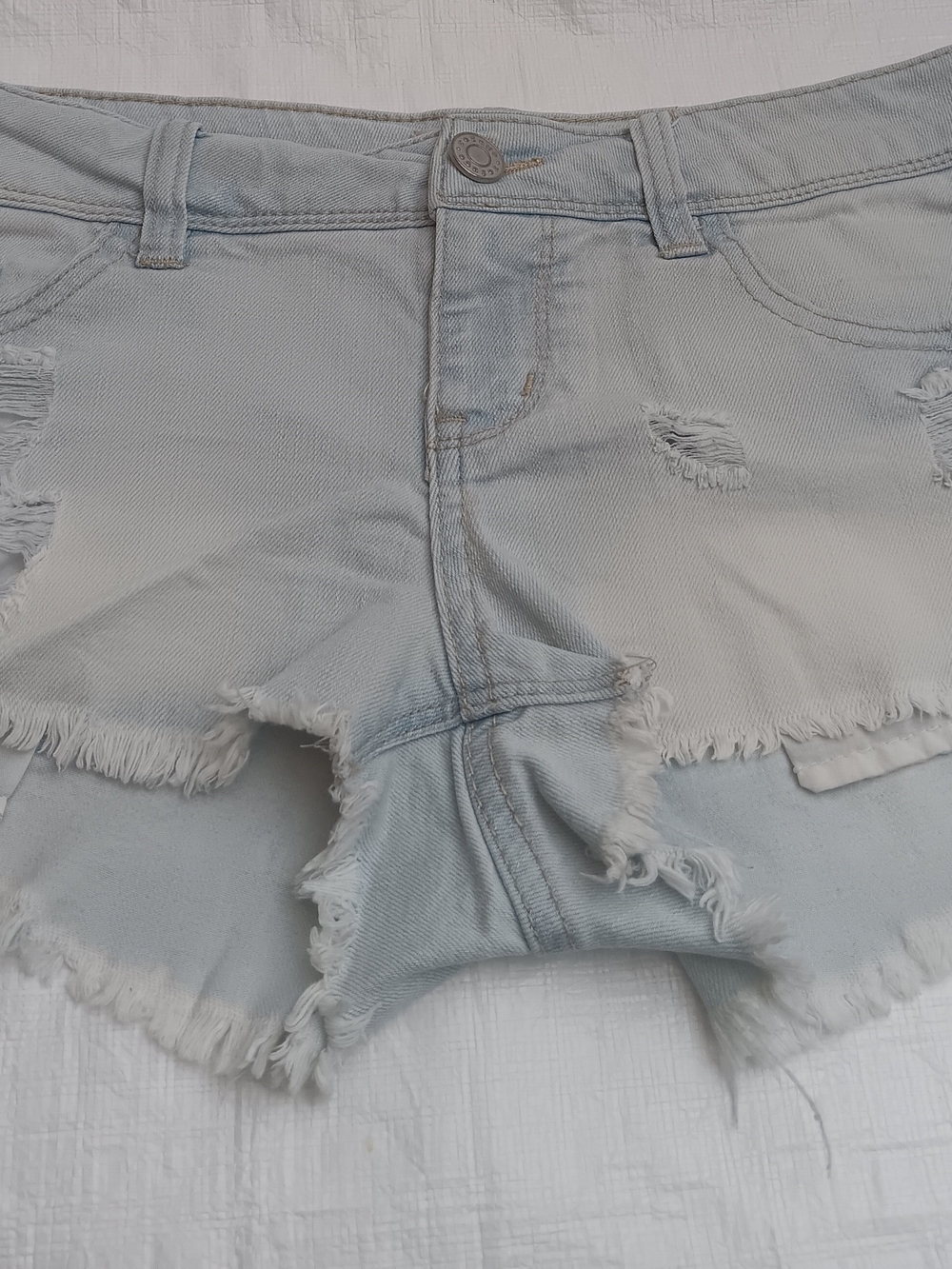 refuge ,brand light blue distressed denim shorts for women size 2